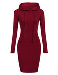 Robe Sweat à Capuche Longue Femme – Coupe Ajustée, Mélange Coton & Style Streetwear Chic
