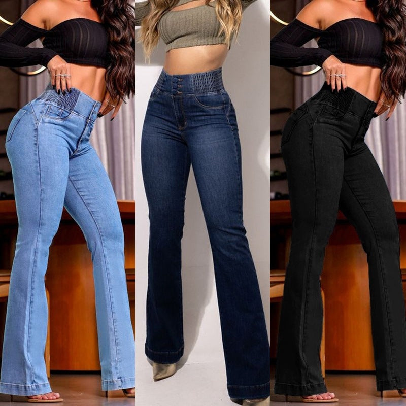 Jean Patte d'Eph Taille Haute Sculptant – Coupe Évasée & Style Streetwea