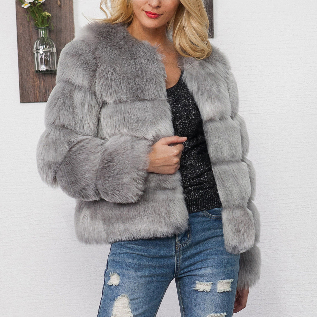 Manteau Femme en Fausse Fourrure – Style Streetwear & Chic Rétro