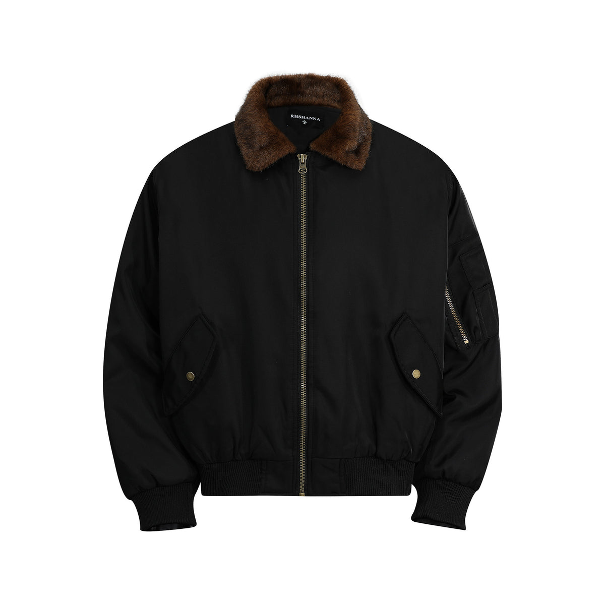 Manteau Bomber Épais avec Col Fourrure – Veste Matelassée Hiver Style Streetwear