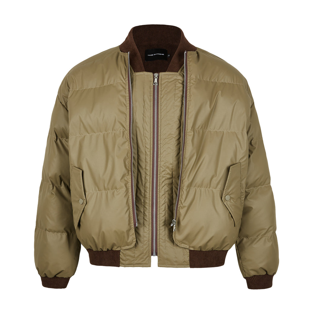 Doudoune Matelassée Homme Oversize à Multizips – Veste Chaude Streetwear