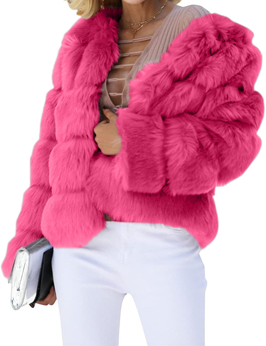 Manteau Femme en Fausse Fourrure – Style Streetwear & Chic Rétro