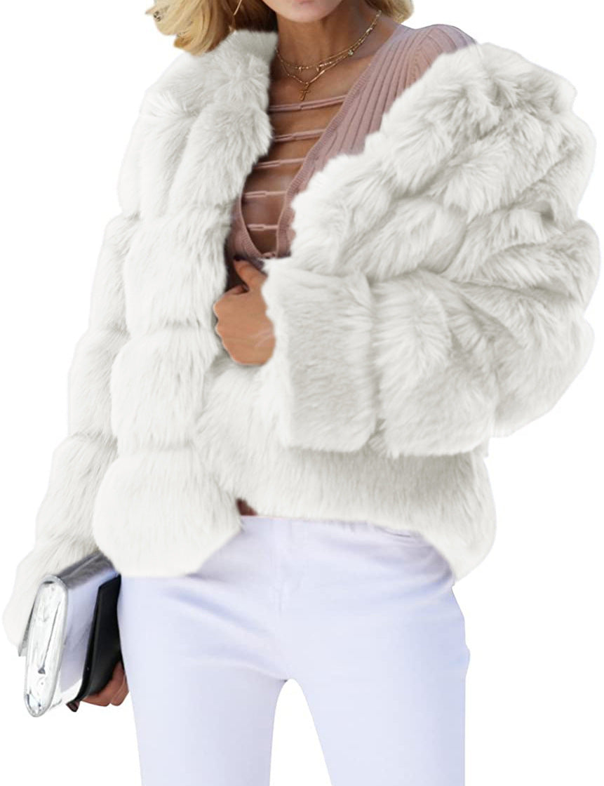 Manteau Femme en Fausse Fourrure – Style Streetwear & Chic Rétro
