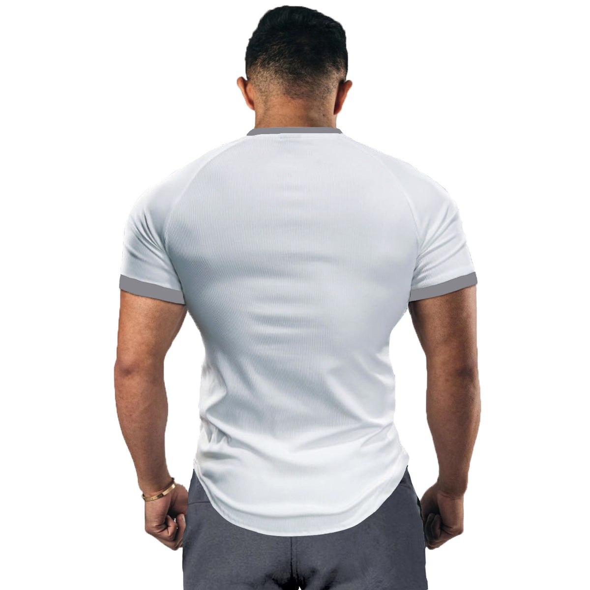 T-Shirt Homme Casual à Col V – Coupe Ajustée & Séchage Rapide – Style Street-Trendy & Confort Quotidien