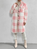 Manteau Long à Carreaux en Polaire & Laine – Surchemise Chaud Style Cosy