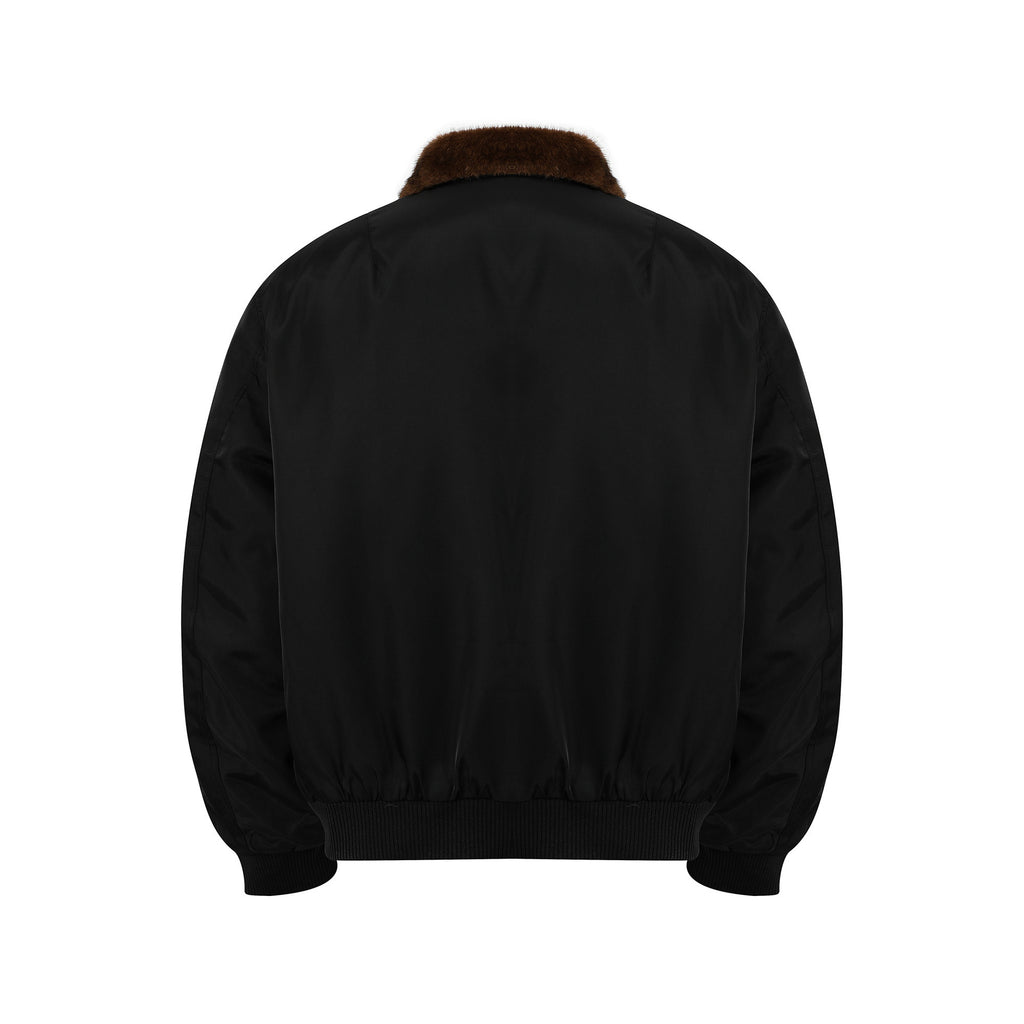 Manteau Bomber Épais avec Col Fourrure – Veste Matelassée Hiver Style Streetwear