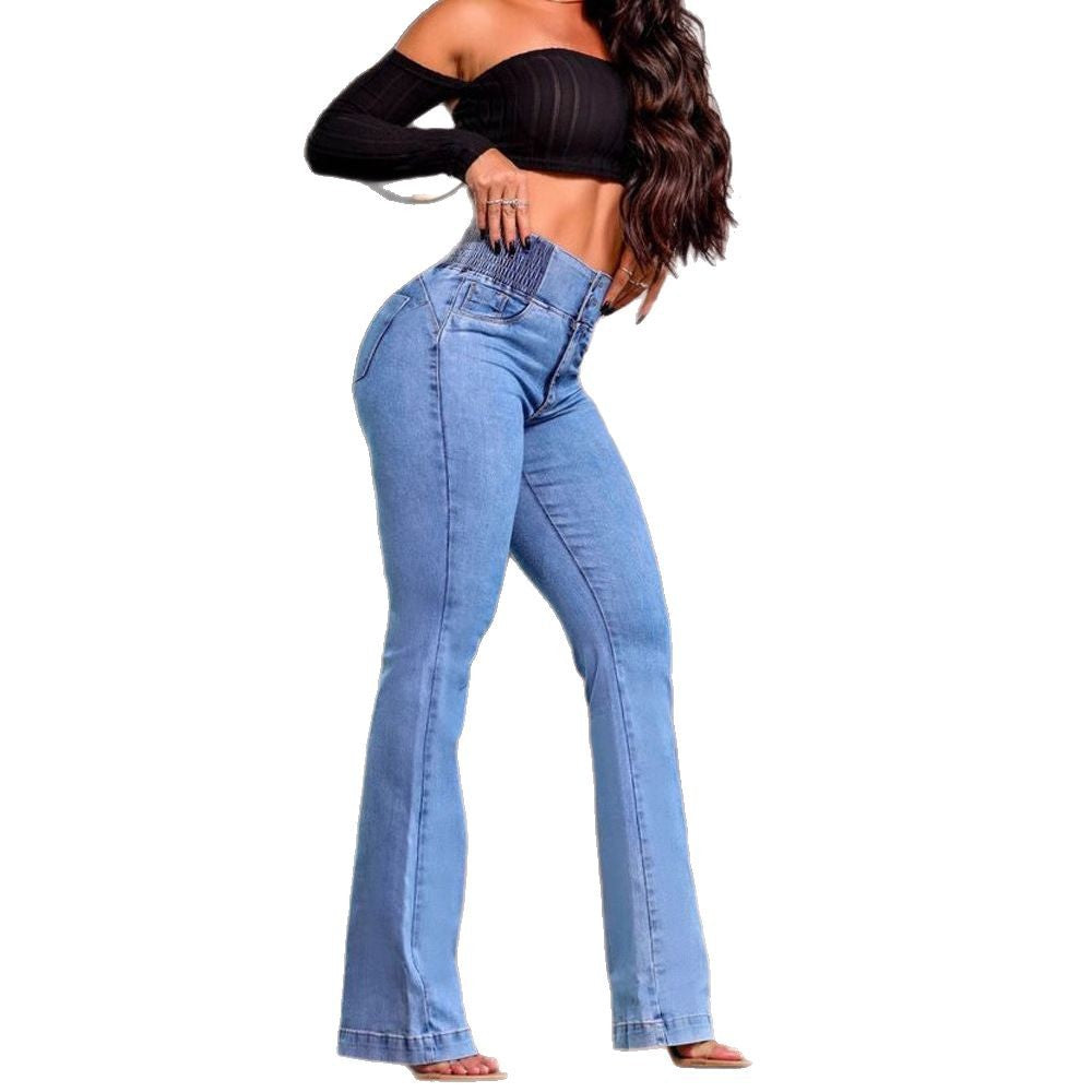 Jean Patte d'Eph Taille Haute Sculptant – Coupe Évasée & Style Streetwea